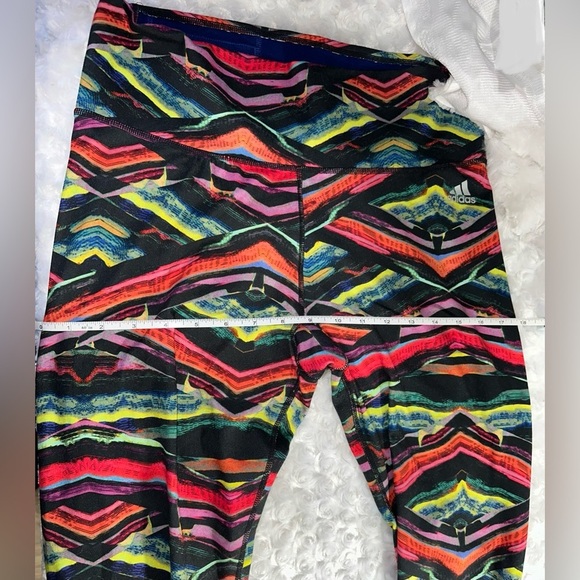 Adidas Womens Training High Rise Multi Color Leggings - Picture 9 of 10